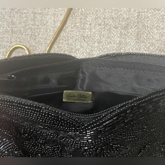 VINTAGE ANDRE CELLINI Black Beaded Shoulder Bag - Picture 5 of 7